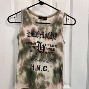 Tie-Dye Graphic Tank Top